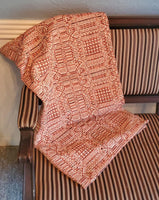 Abigail's Weave Pumpkin Cream Navy Table Square 34"