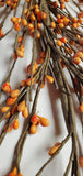 Country Primitive 4 Foot Pip Berry Garland Orange