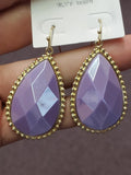 Lavender Teardrop Dangle Earrings
