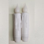 White 4" Timer Taper Candles