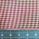 Country Primitive Small Burgundy Check Cotton Homespun Fabric