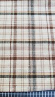 Rustic Woven Earth Tone Plaid Homespun Fabric by the Yard