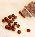 48 Primitive Rusty Tin Jingle Bells 6mm