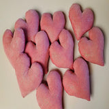 Country Primitive Pink Glitter Hearts Valentine's Bowl Fillers