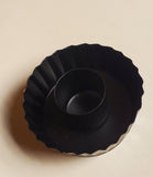 Rustic Primitive 2" Fluted Cup Taper Candle Holder