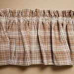 Brown Plaid Homespun Valance