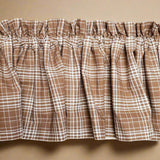 Brown Plaid Homespun Valance