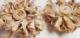 2 Country Primitive Grungy Coffee Stained Muslin Messy Bows