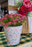 Country Primitive 4" Pastel Flower Bucket