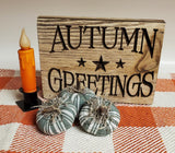 Sage Green Mini Fabric Pumpkins Set of 4