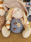 Country Primitive Spencer The Sitting Scarecrow Thanksgiving Doll