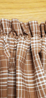 Brown Plaid Homespun Valance