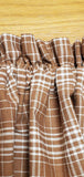 Brown Plaid Homespun Valance