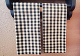 Country Primitive Heritage House Black Check Hand Towel Dish Towel