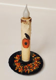 Black Fluted Edge Taper Candle Holder Candle Pan