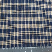 Navy Blue Homespun Fabric By the Yard