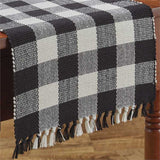 Country Primitive Wicklow Black & Cream Table Runner 36" or 54" - BJS Country Charm