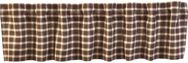Country Primitive Rory valance Dark Brown Plaid - BJS Country Charm