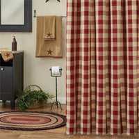 Wicklow Shower Curtain Garnet - BJS Country Charm