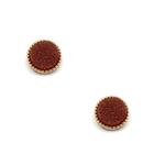 Burgundy Druzy Stone Stud Earrings