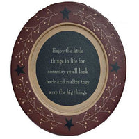 Primitive Enjoy the Little Things Plate - BJS Country Charm