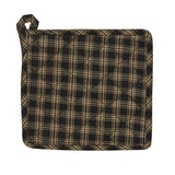 Country Primitive Sturbridge Black Plaid Pot Holder