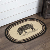 Country Farmhouse Sawyer Mill Pig Braided Jute Rug 20x30 Oval - BJS Country Charm