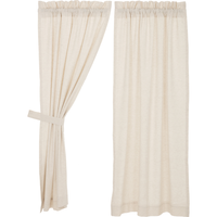Simple Life Flax Natural Curtain Panels - BJS Country Charm