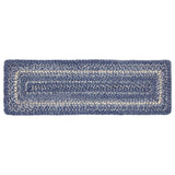 Great Falls Blue Jute Table Runner / Stair Tread Rectangle 27" - BJS Country Charm