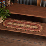 Ginger Spice Braided Jute Oval Stair Tread - BJS Country Charm