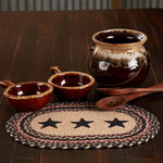 Primitive Colonial Star Braided Jute Placemat
