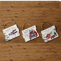 3 Country Farmhouse Christmas Ornaments - BJS Country Charm