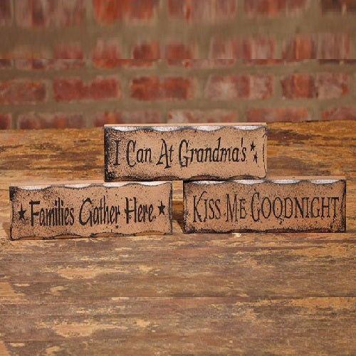 Country Primitive Stick Signs w Sayings - BJS Country Charm
