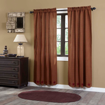 Primitive Burgundy Star Scalloped Curtains - BJS Country Charm