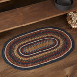 Country Primitive Stratton Braided Jute Rug 20x30 Oval - BJS Country Charm