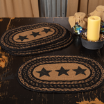 Country Primitive Farmhouse Star Braided Jute Placemat - BJS Country Charm