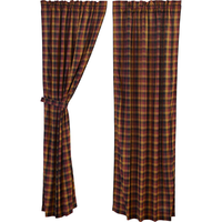 Heritage Farms Country Primitive Check Curtains - BJS Country Charm