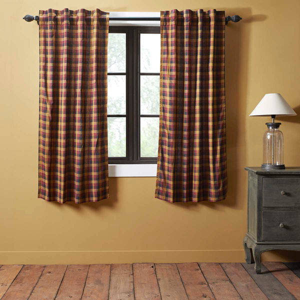 Heritage Farms Country Primitive Check Curtains - BJS Country Charm