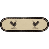 Sawyer Mill Rooster Oval Braided Jute Table Runner  27"
