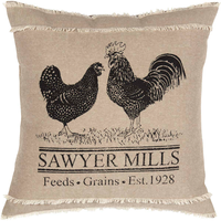 Sawyer Mill Charcoal Poultry Pillow 18x18 - BJS Country Charm