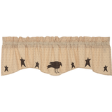 Kettle Grove Appliqued Crow and Star Valance - BJS Country Charm
