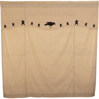 Kettle Grove Shower Curtain with Attached Valance - BJS Country Charm
