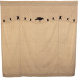 Kettle Grove Shower Curtain with Attached Valance - BJS Country Charm