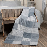 Sawyer Mill Blue Block Quilted Throw - BJS Country Charm