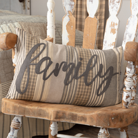 Sawyer Mill Charcoal Family Pillow - BJS Country Charm