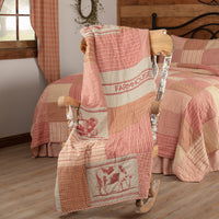 Sawyer Mill Red Farm Animal Quilted Throw - BJS Country Charm