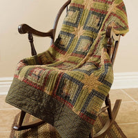 Country Primitive Tea Cabin Quilted Throw - BJS Country Charm