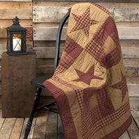 Ninepatch Star Quilted Throw - BJS Country Charm