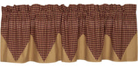 Primitive Patriotic Patch Layered Valance Curtain - BJS Country Charm