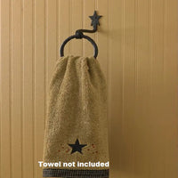 Primitive Wrought Iron Star Towel Hook